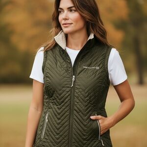 Olive Quilted Women's Vest